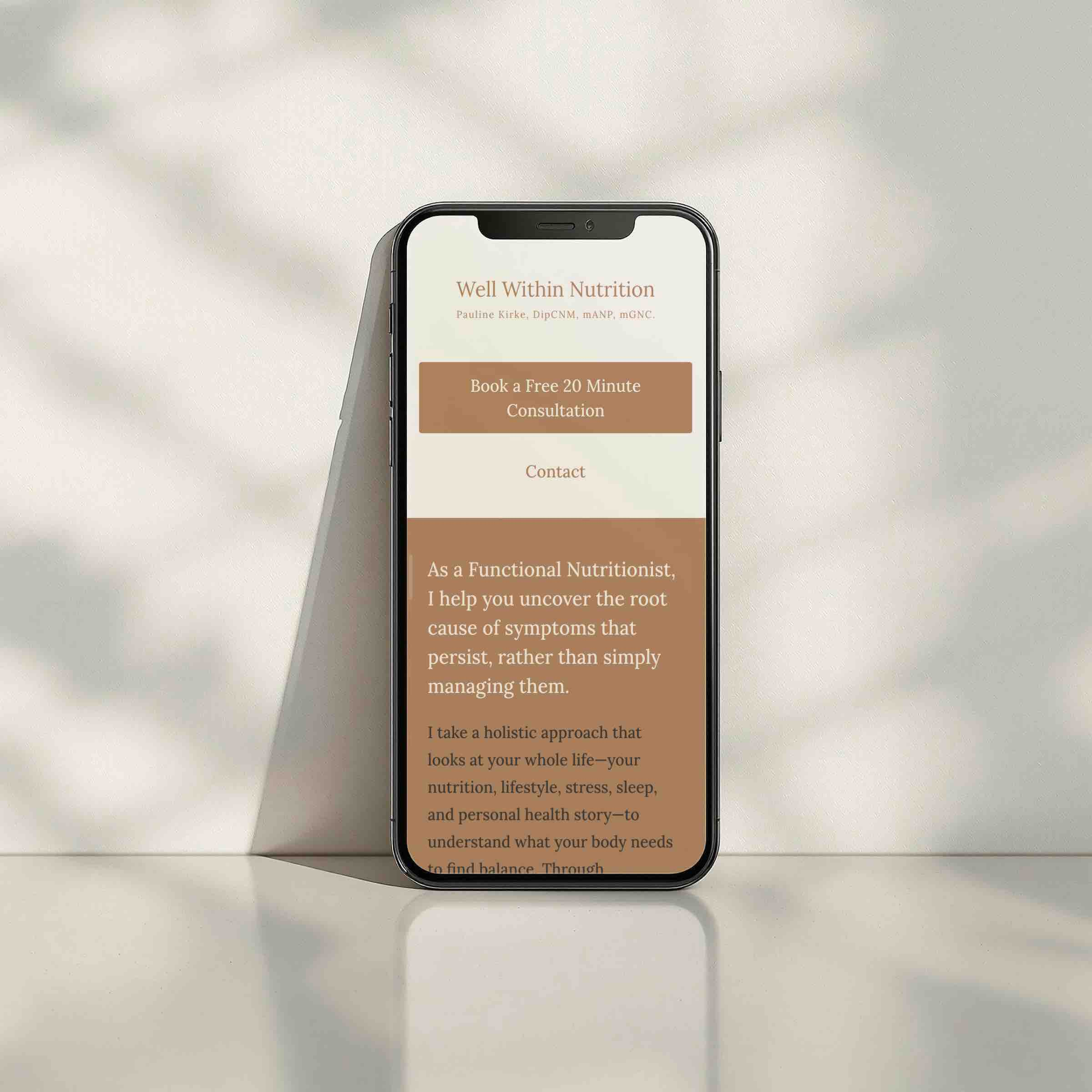 Well Within Nutrition Mobile View